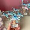 Mini Teddy Bear Candle in Gift Box with Personalized Label and Ribbon – a charming teddy bear-shaped candle, individually packaged with custom label and ribbon. Perfect for baby showers, gender reveals, and newborn celebrations, bringing warmth and a personal touch to any baby-themed event