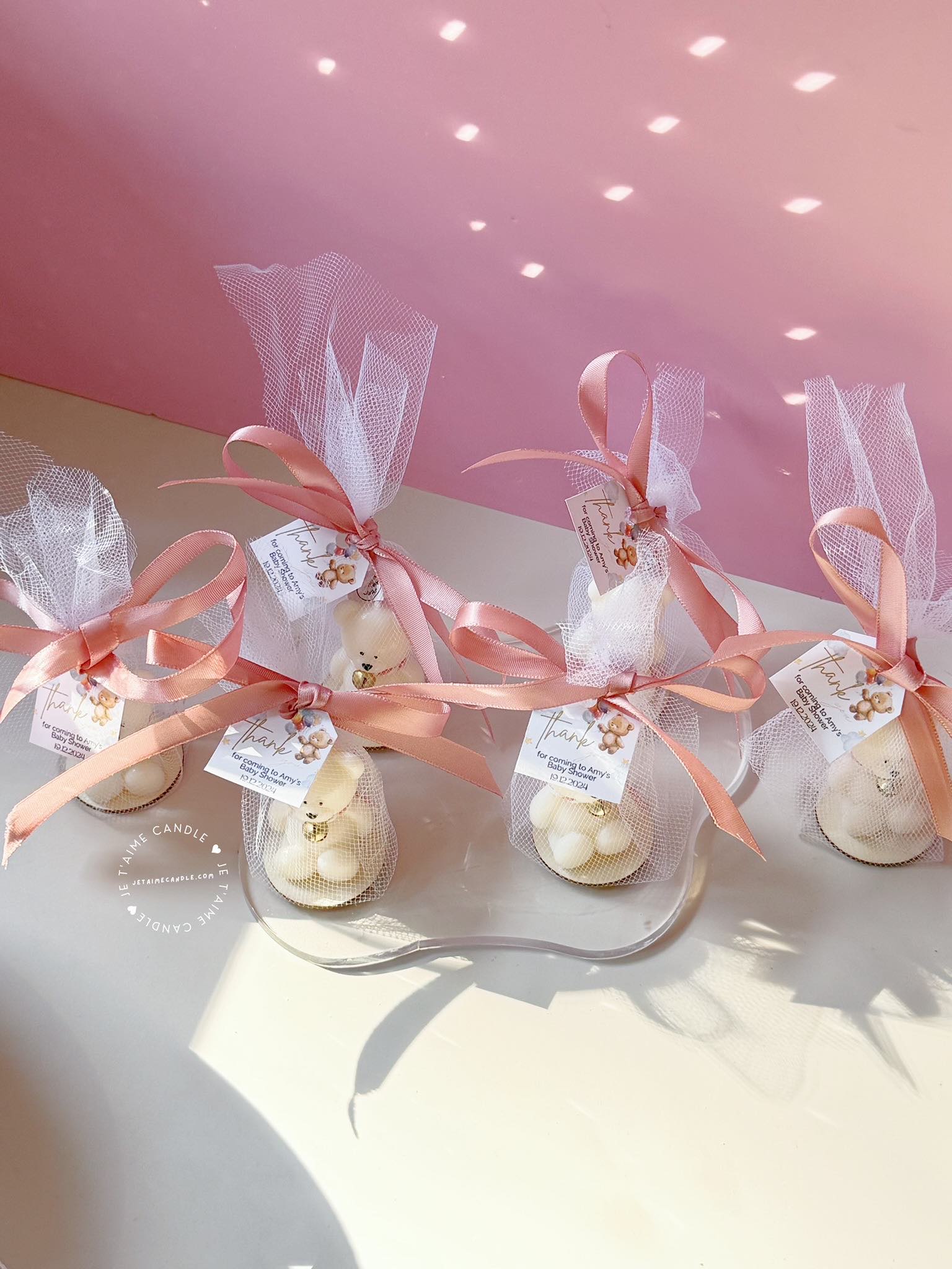 Personalized Mini Bear Candle Bell Charm Favors for Guest in Bulk Gift - Image 23