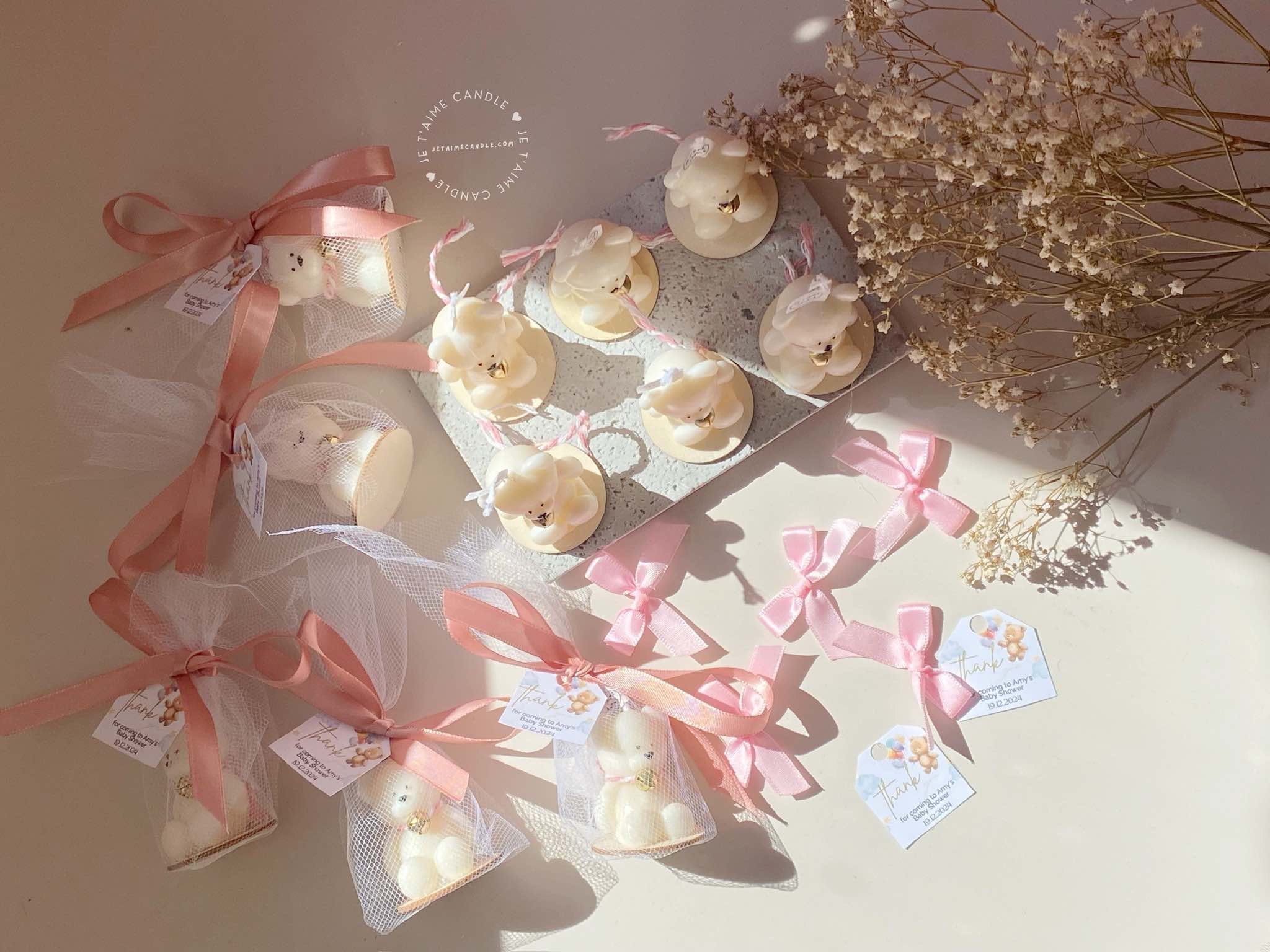 Personalized Mini Bear Candle Bell Charm Favors for Guest in Bulk Gift - Image 10