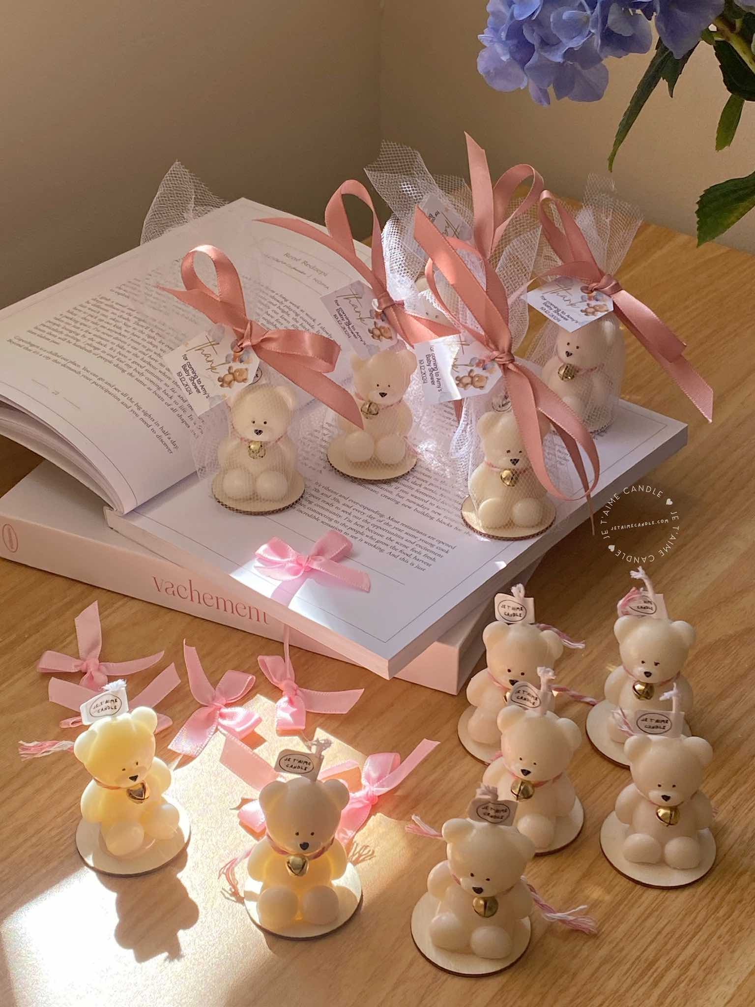 Personalized Mini Bear Candle Bell Charm Favors for Guest in Bulk Gift - Image 5