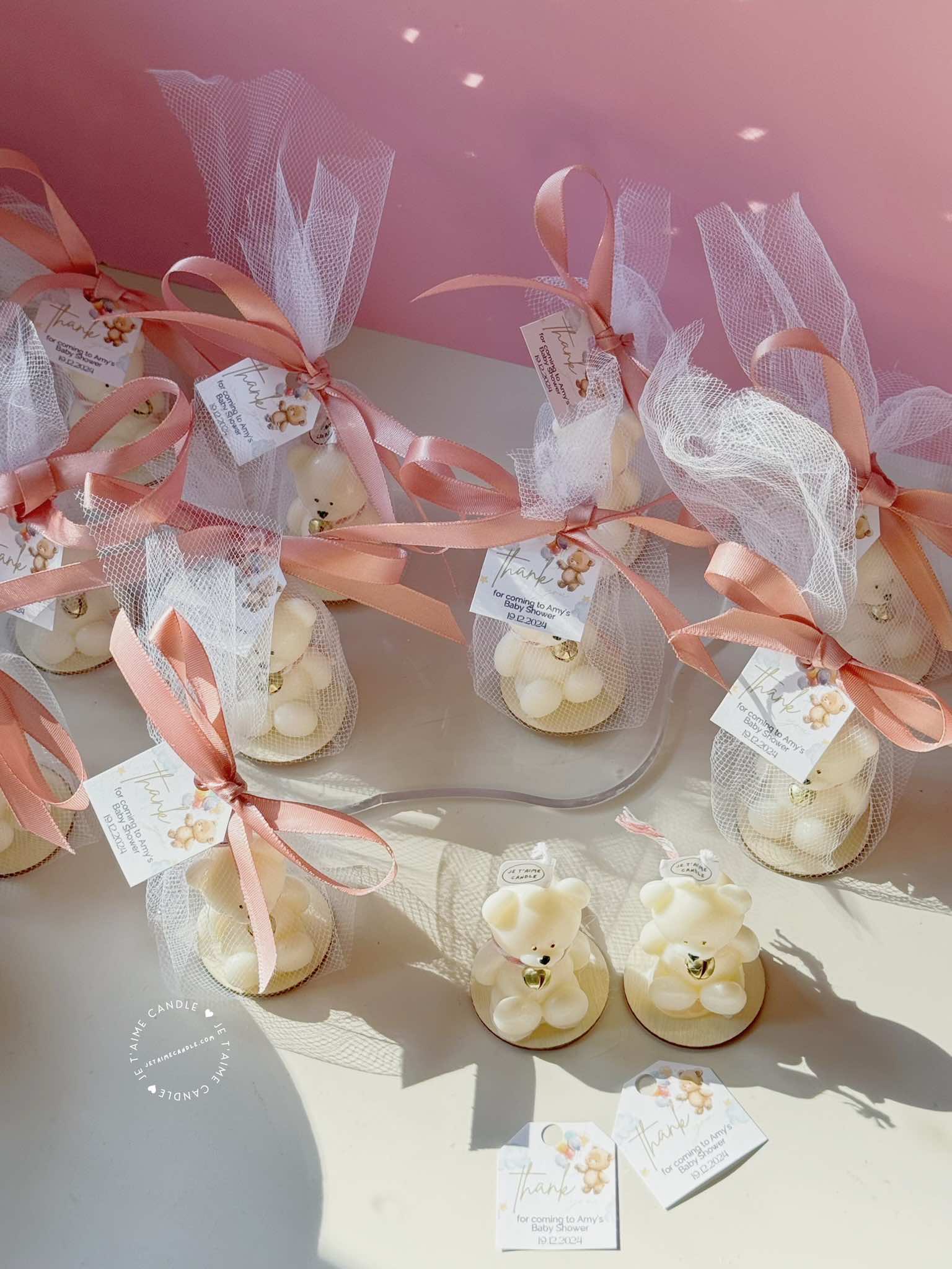 Personalized Mini Bear Candle Bell Charm Favors for Guest in Bulk Gift - Image 20