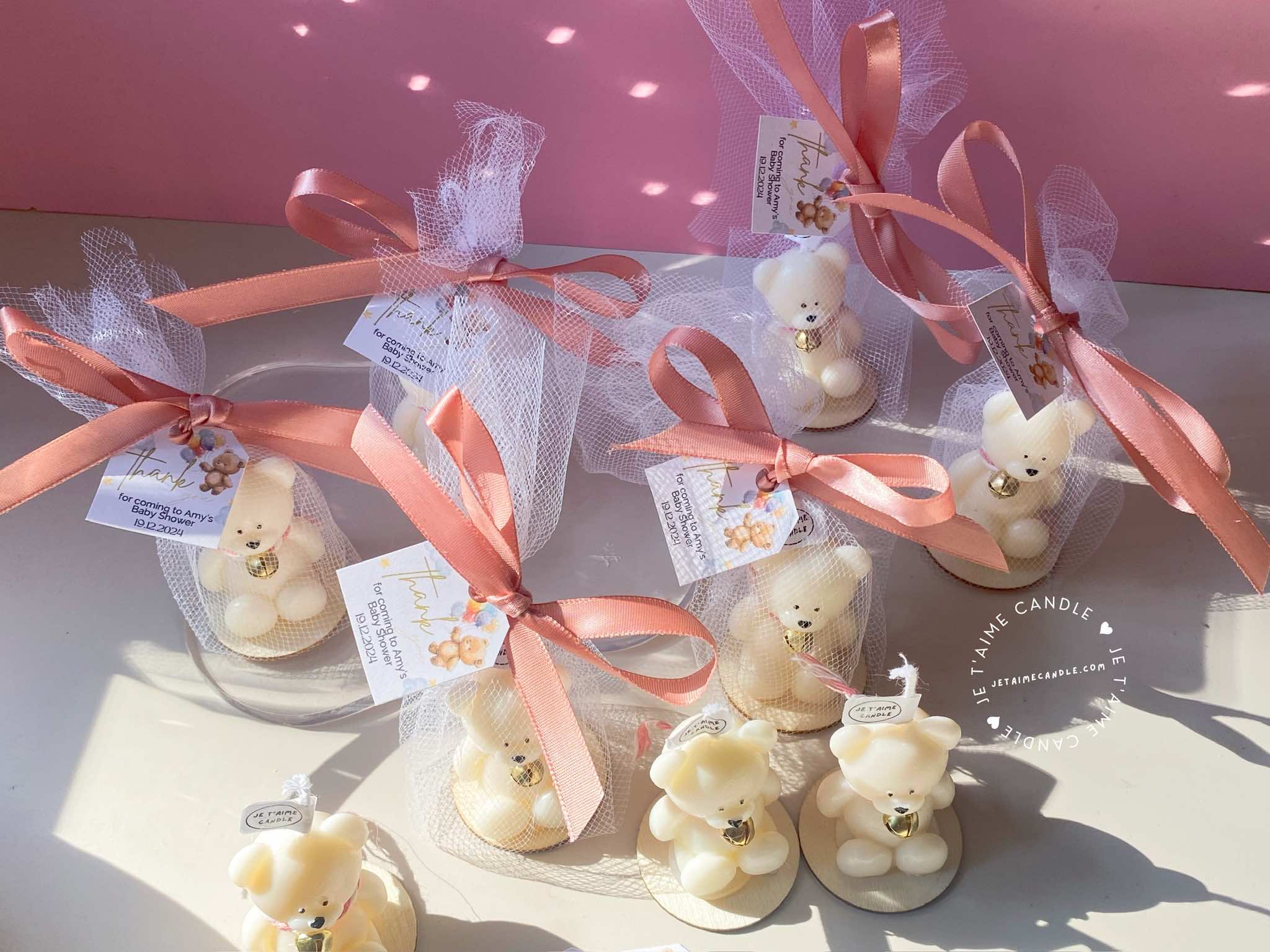 Personalized Mini Bear Candle Bell Charm Favors for Guest in Bulk Gift - Image 18