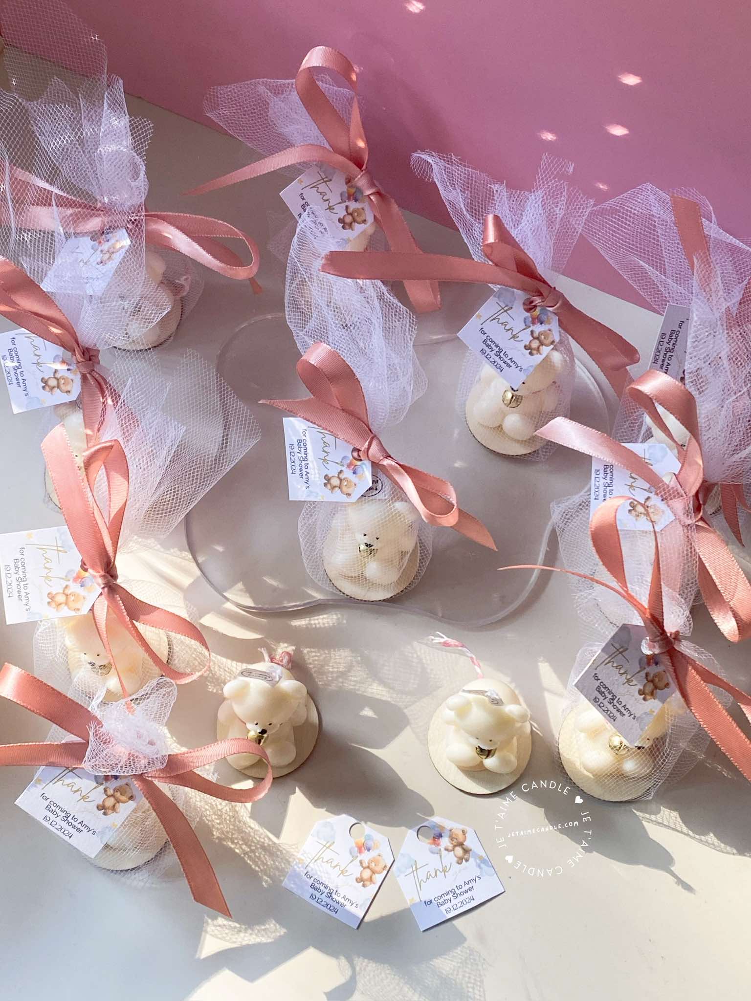 Personalized Mini Bear Candle Bell Charm Favors for Guest in Bulk Gift - Image 17