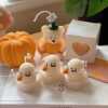 Adorable Halloween-themed ghost and pumpkin candles set, featuring cute ghost and pumpkin shapes as tealights, perfect for cozy autumn and spooky decor