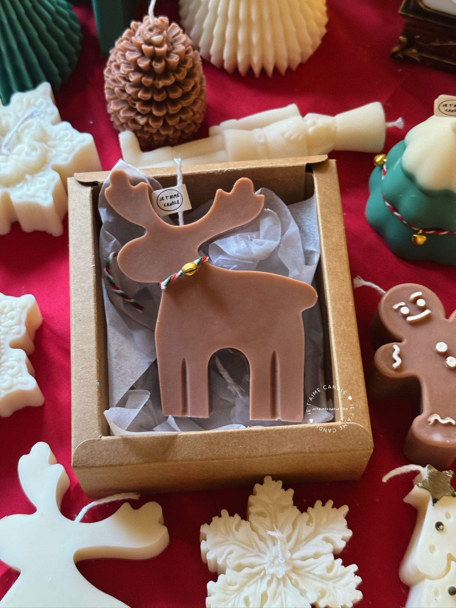 Introducing our delightful Elk Shaped Candle, the perfect blend of charm and holiday cheer for your Christmas decor. This lovely reindeer-shaped candle is more than just a decoration – it’s a thoughtful and unique Christmas gift that brings joy and warmth to any celebration. Crafted with attention to detail, the Elk Shaped Candle captures the essence of the season, making it a heartwarming addition to your holiday setup. Elk Shaped Candle ⭐︎ A charming, festive reindeer design ⭐︎ Adds a touch of whimsy and warmth to your home