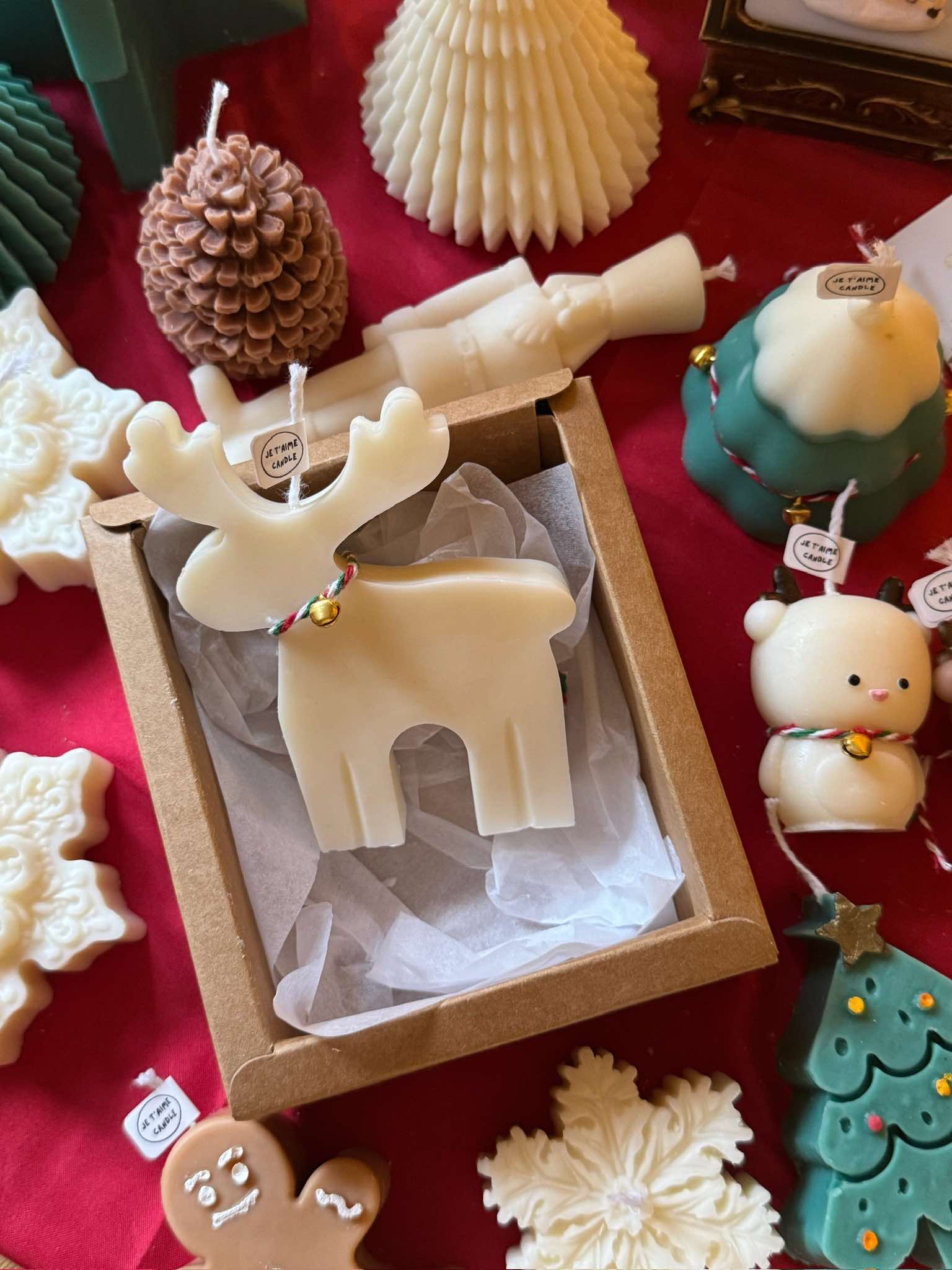 Introducing our delightful Elk Shaped Candle, the perfect blend of charm and holiday cheer for your Christmas decor. This lovely reindeer-shaped candle is more than just a decoration – it’s a thoughtful and unique Christmas gift that brings joy and warmth to any celebration. Crafted with attention to detail, the Elk Shaped Candle captures the essence of the season, making it a heartwarming addition to your holiday setup. Elk Shaped Candle ⭐︎ A charming, festive reindeer design ⭐︎ Adds a touch of whimsy and warmth to your home