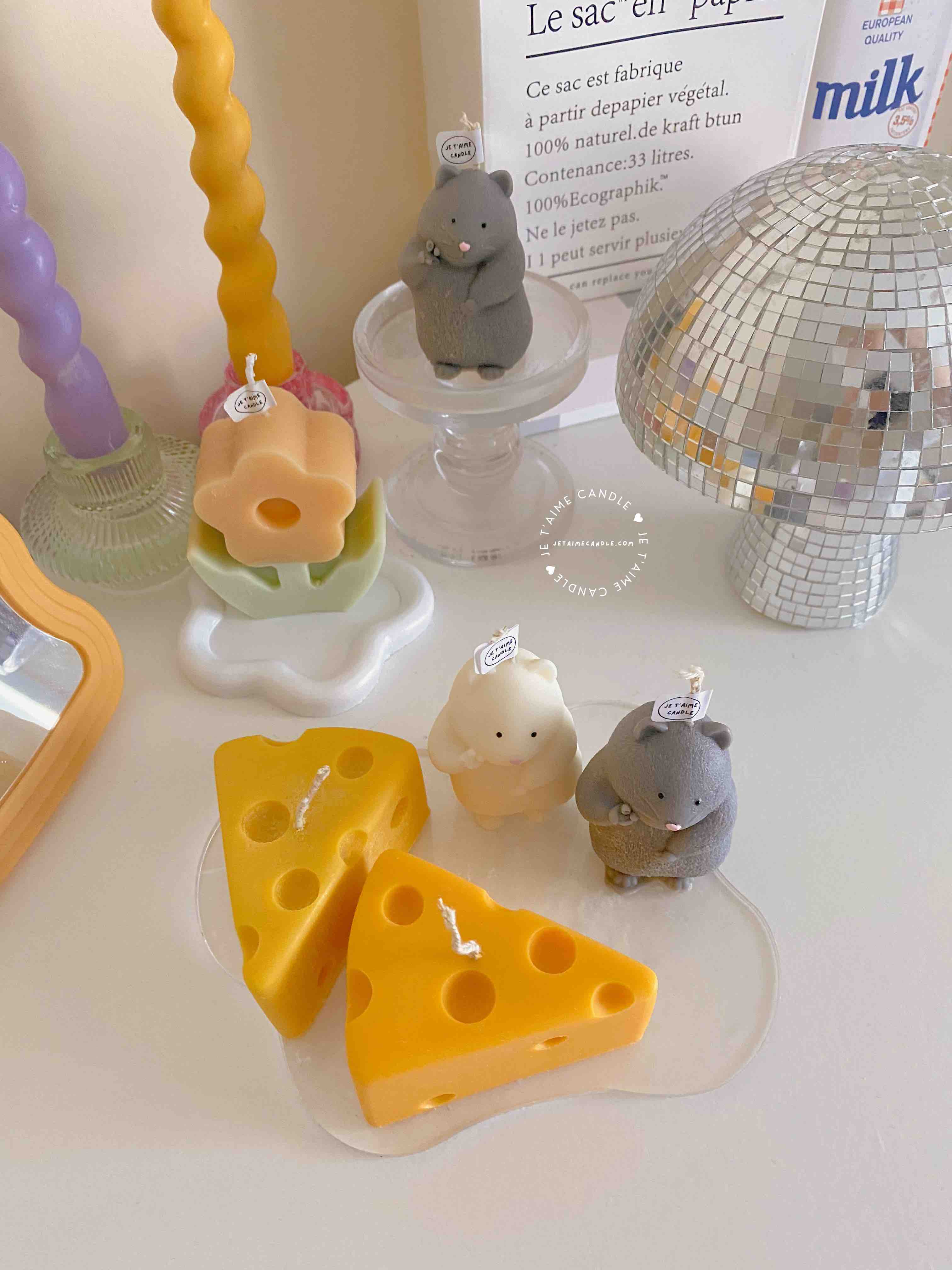Adorable mouse figurines gathered on a table, perfect for bringing a playful vibe to your decor.