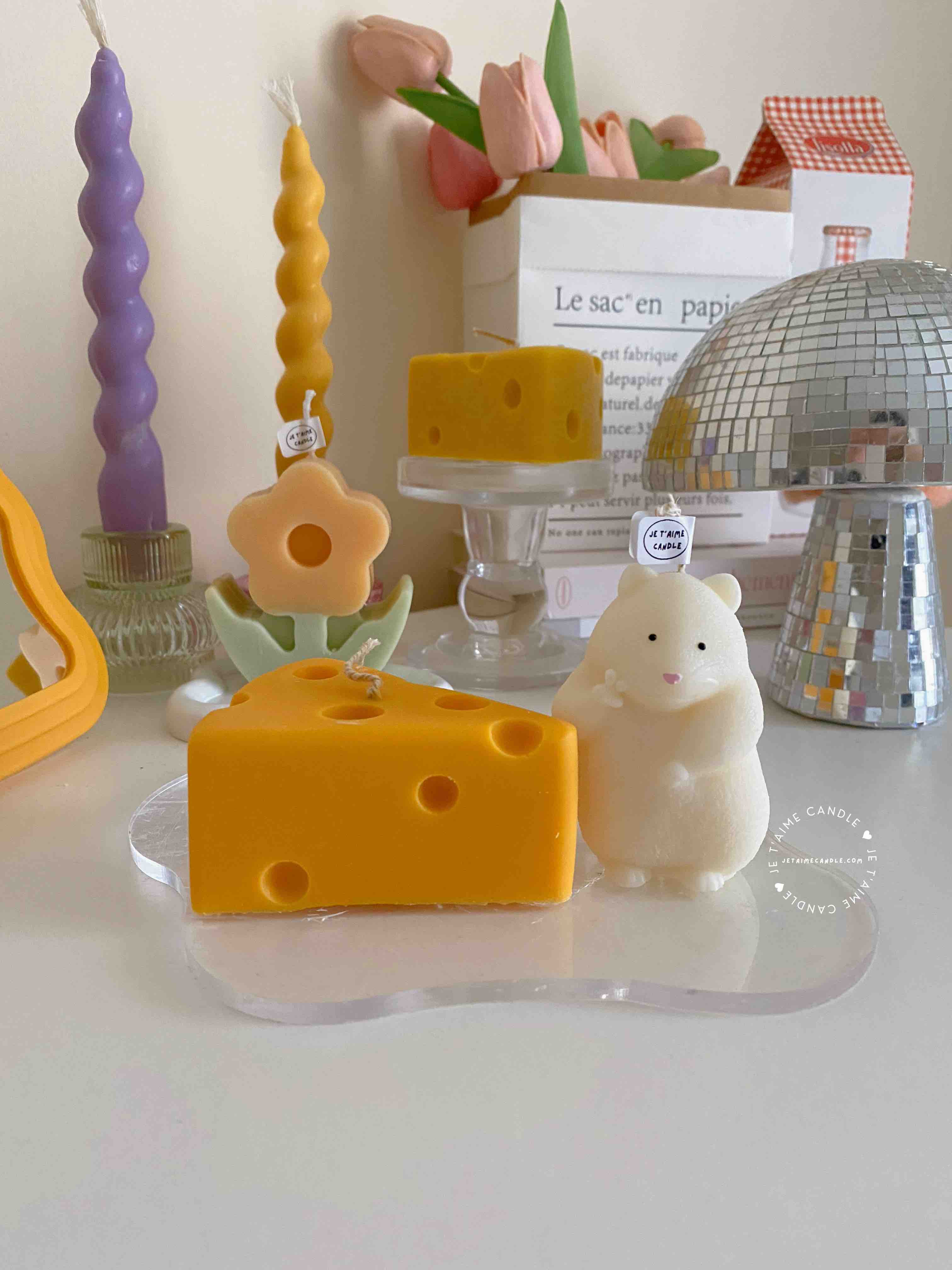 Adorable mouse figurines gathered on a table, perfect for bringing a playful vibe to your decor.