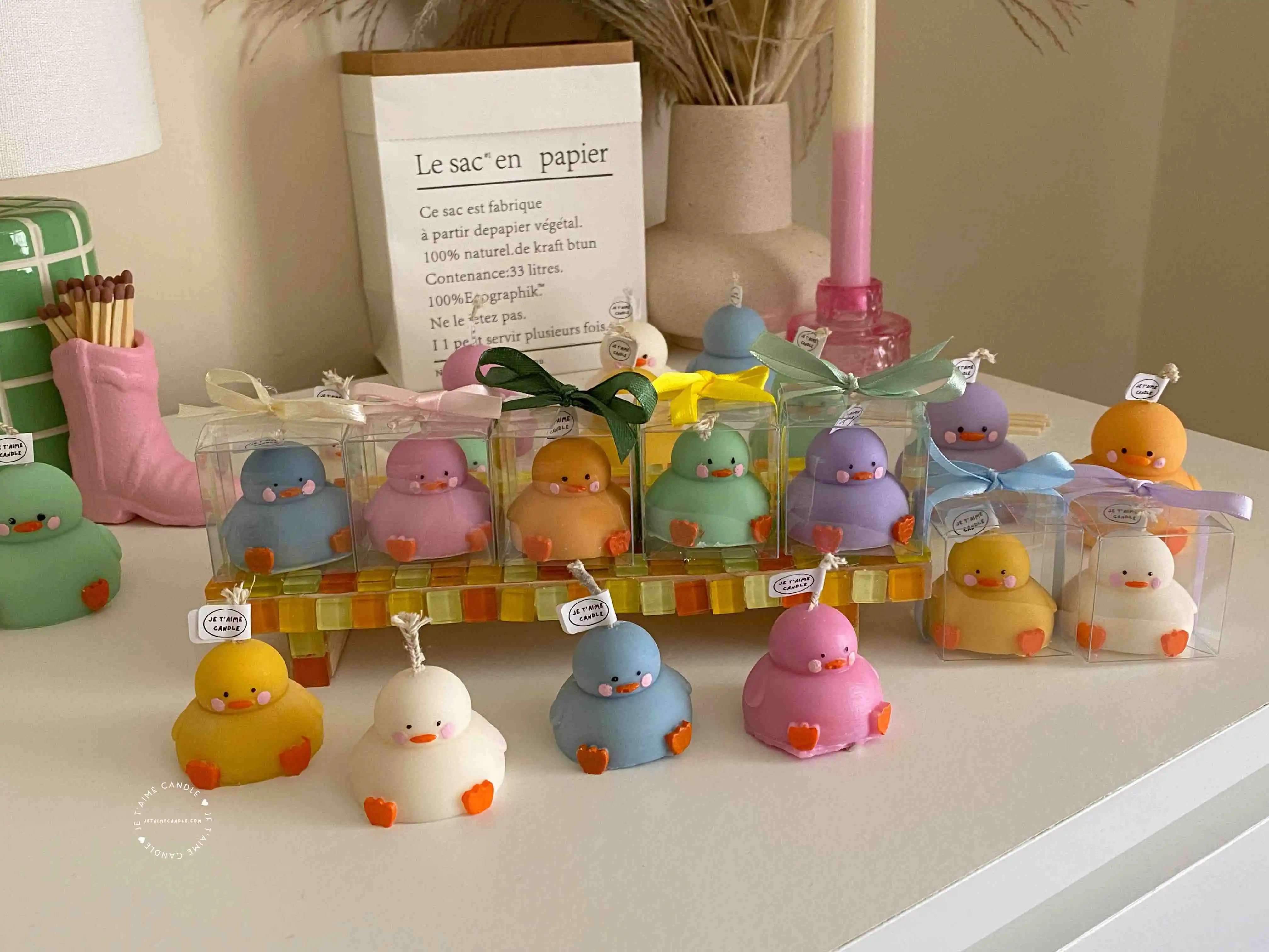 SET of 5 or 10 Mini Chubby Ducky Candle - Image 4