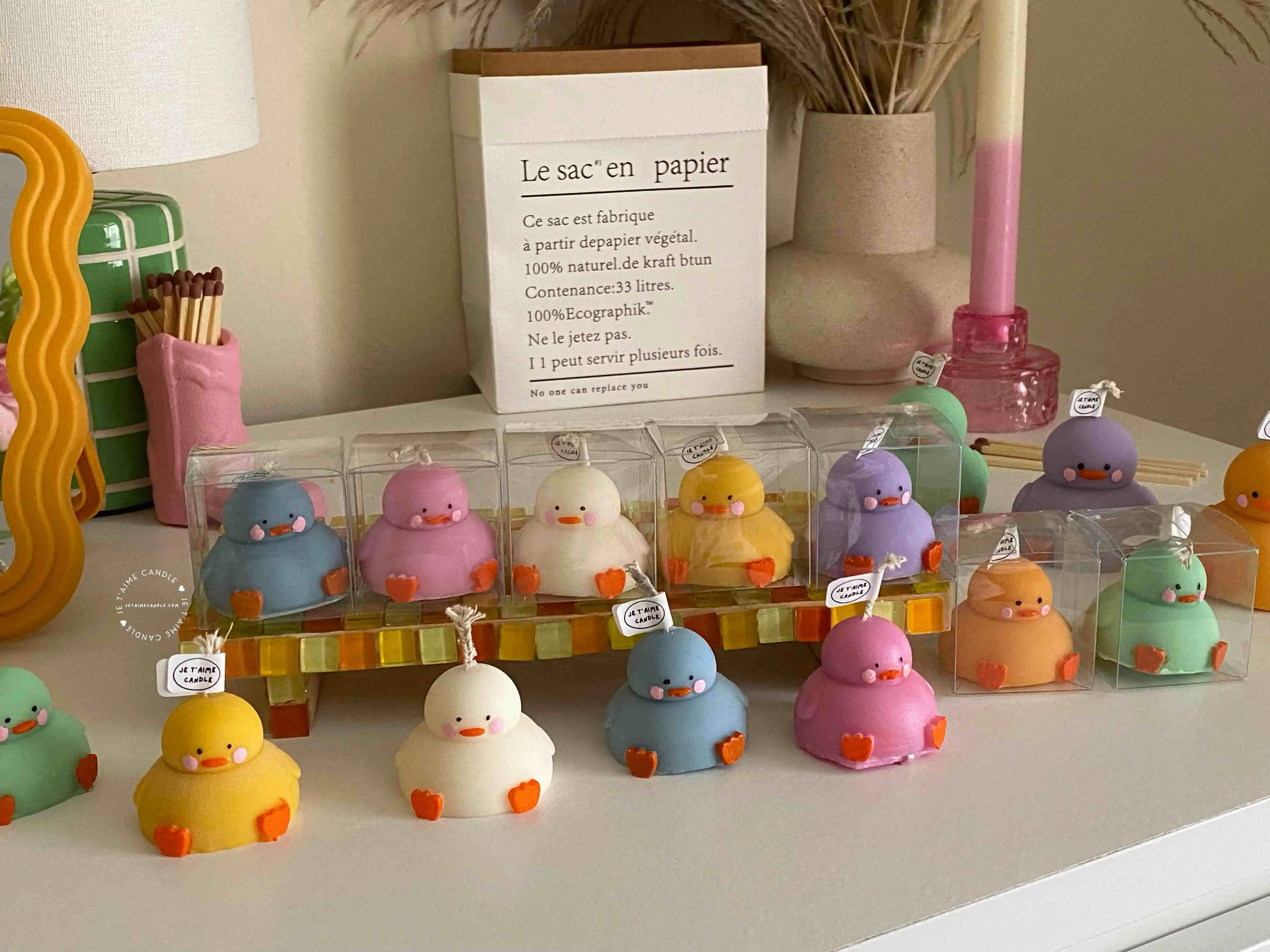 SET of 5 or 10 Mini Chubby Ducky Candle - Image 7