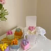 Aesthetic pastel-colored mini bear cake candles with 