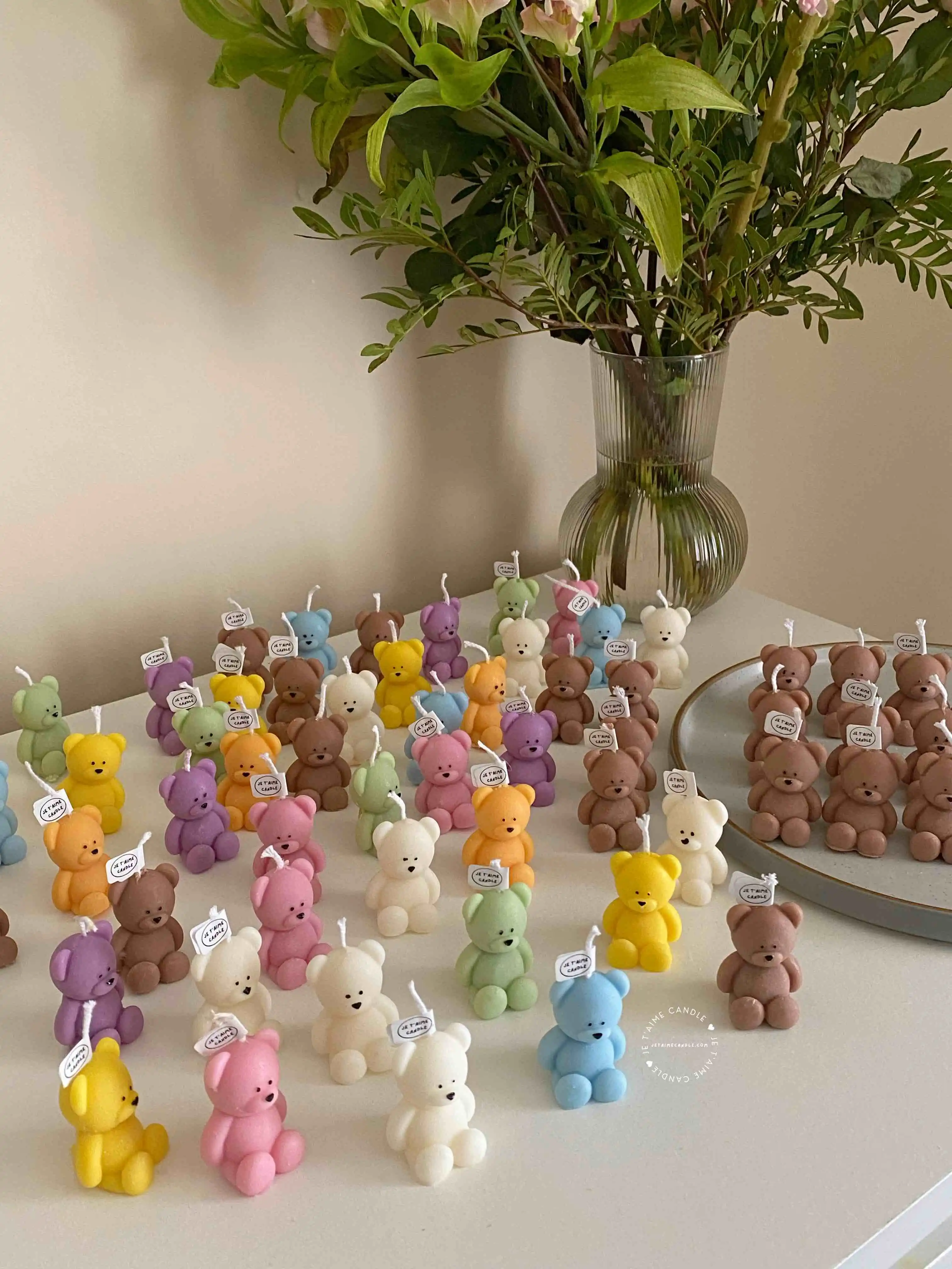 Unscented Mini Bear Candle with Bag - Image 16