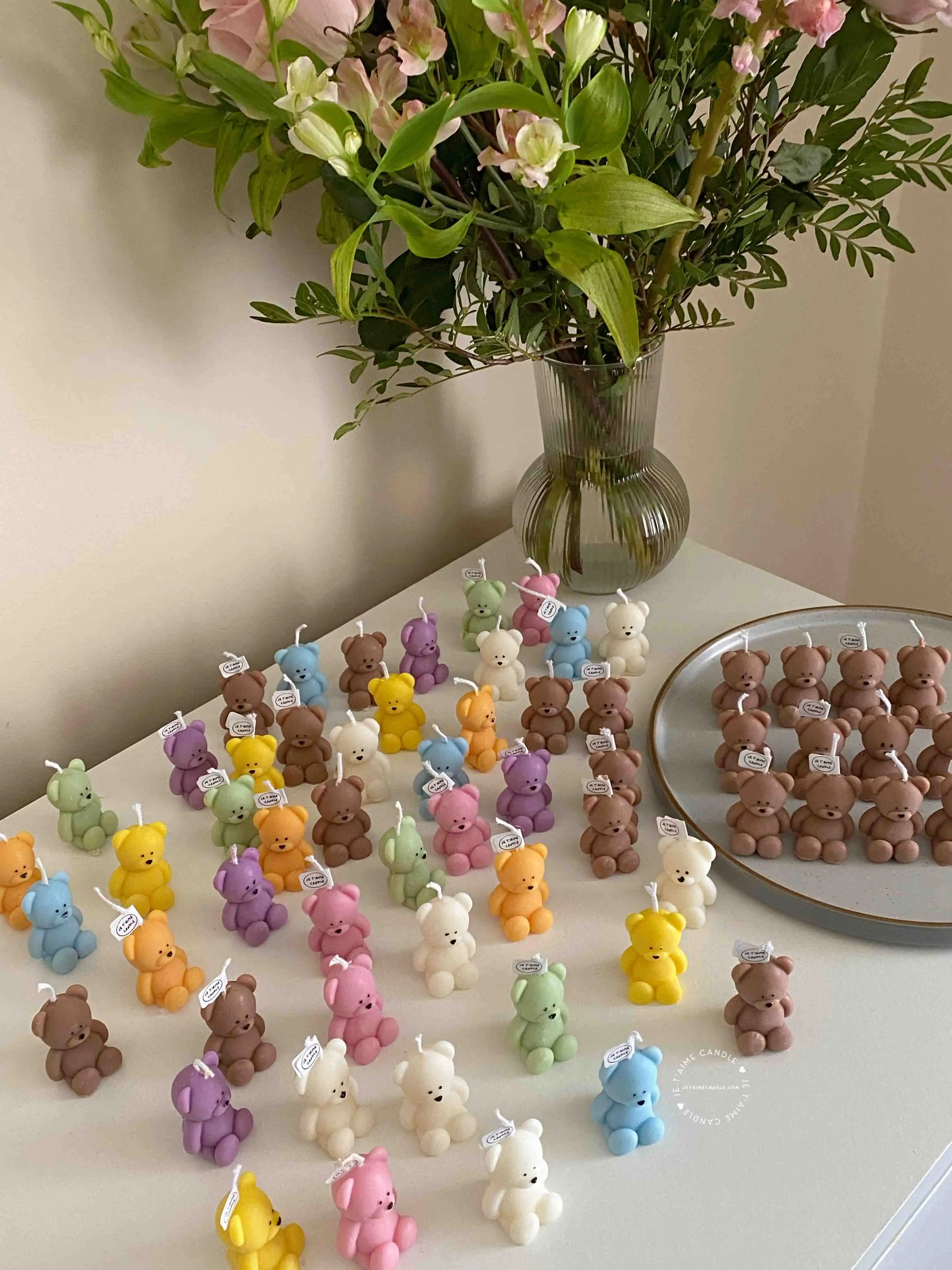 Unscented Mini Bear Candle with Bag - Image 23