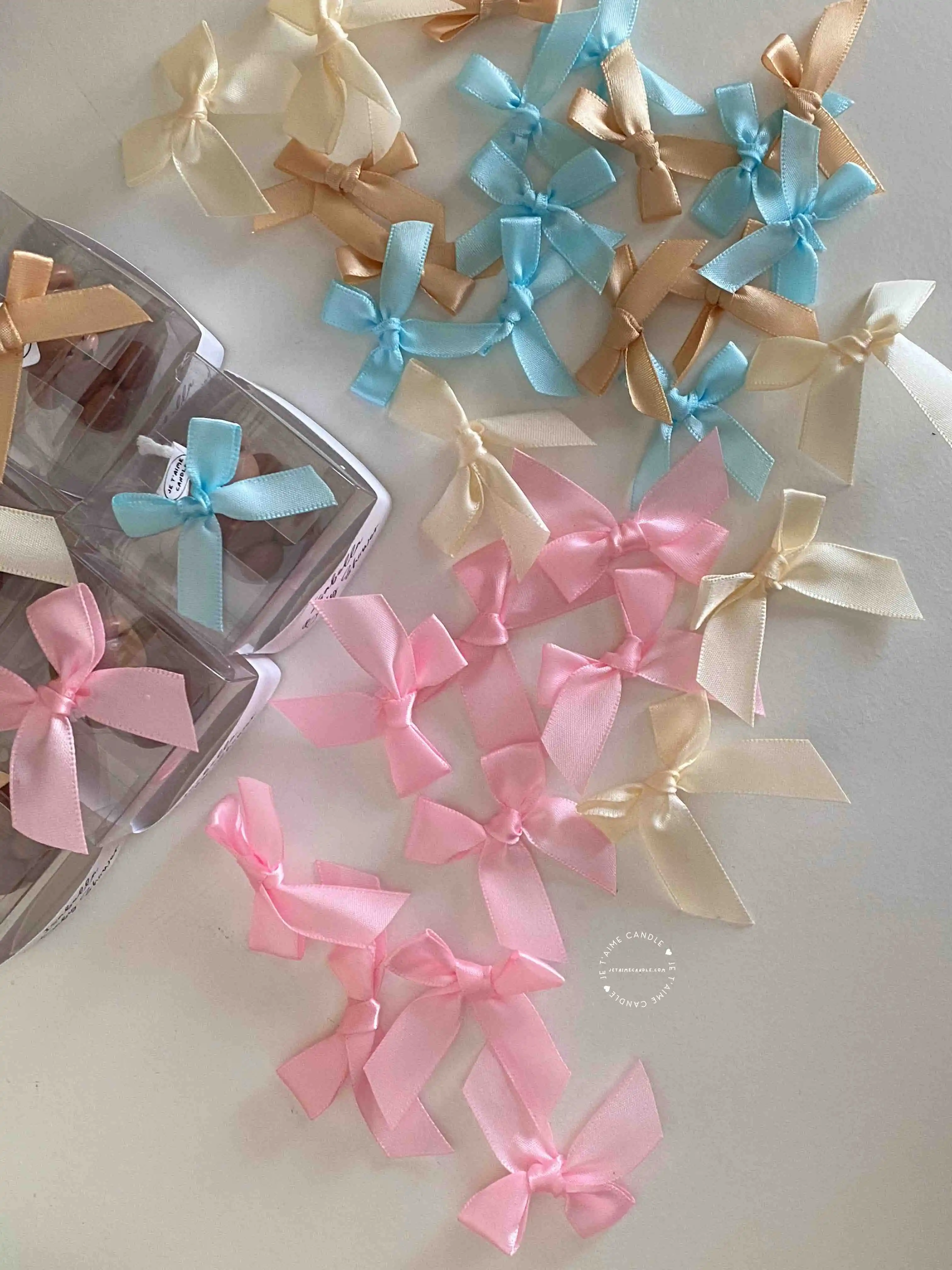 Mini Teddy Bear Candle in Clear Box with Personalized Tag and Ribbon Bow - Image 21