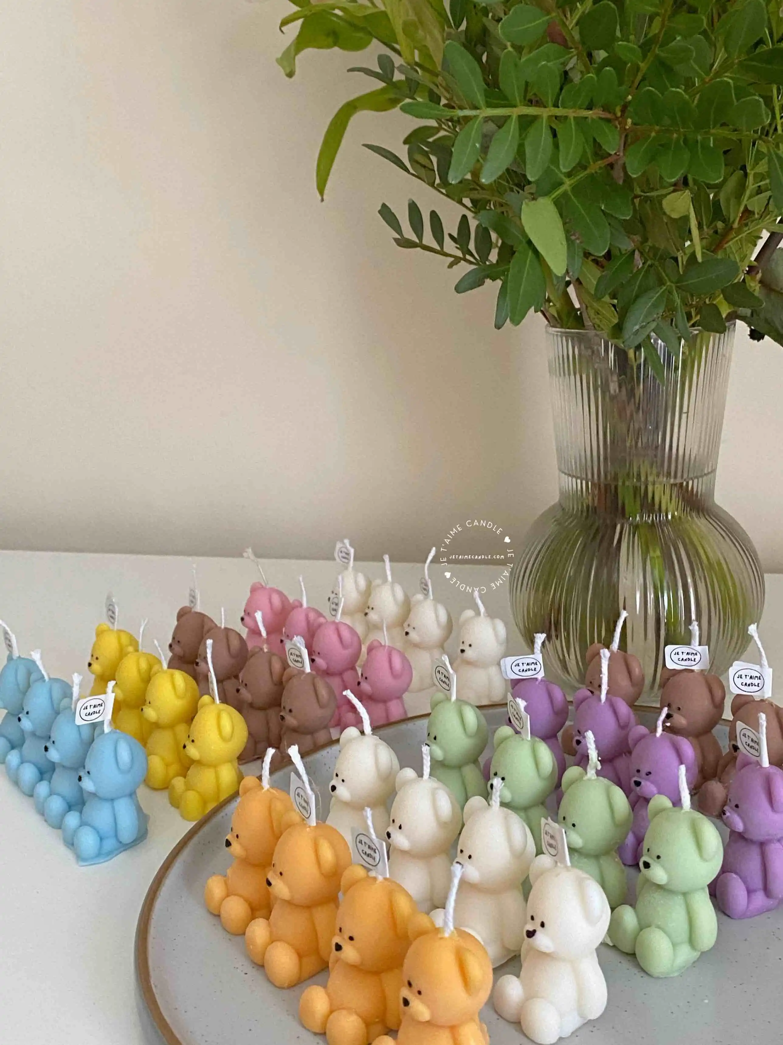 Unscented Mini Bear Candle with Bag - Image 28