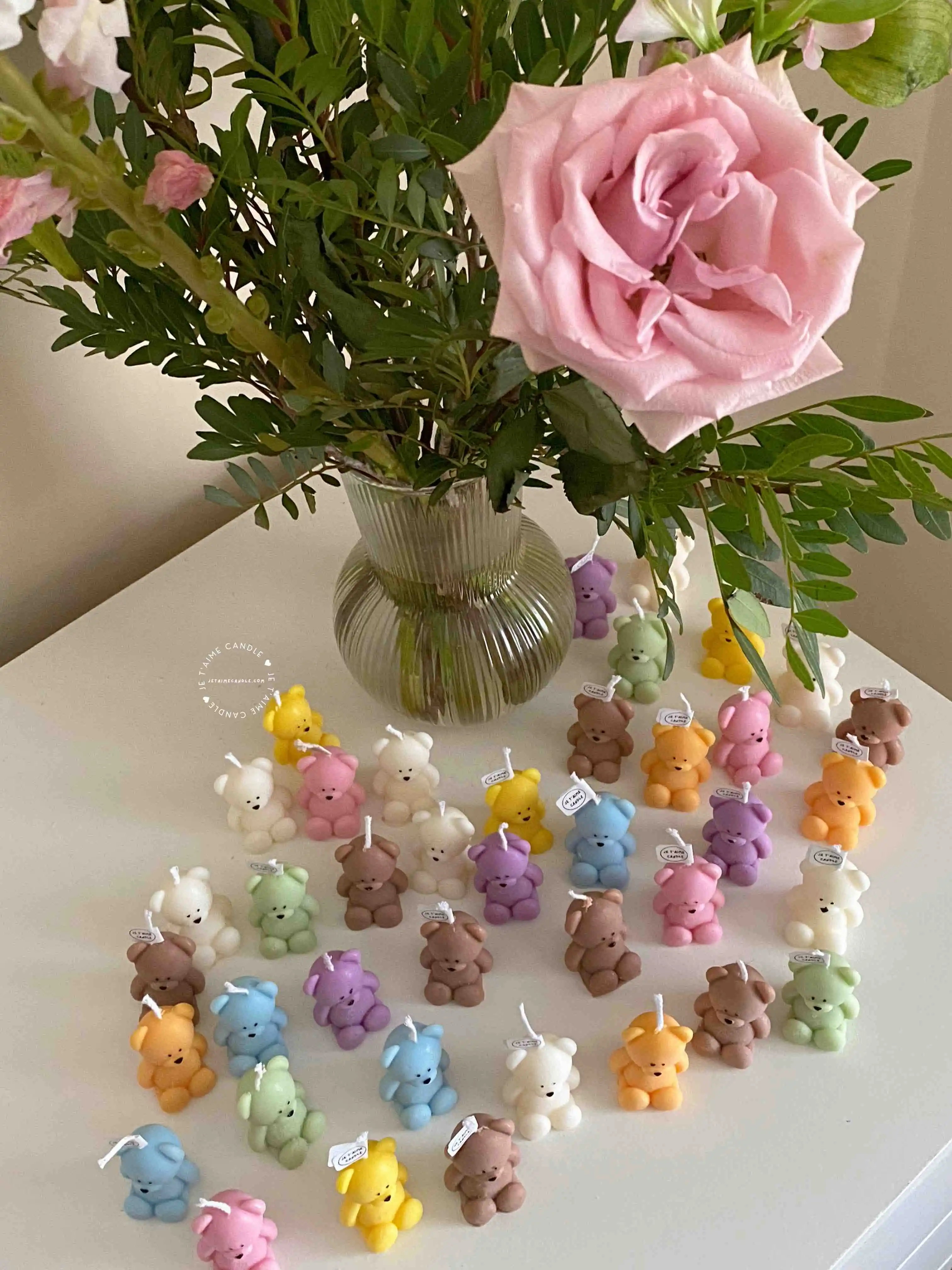 Unscented Mini Bear Candle with Bag - Image 29