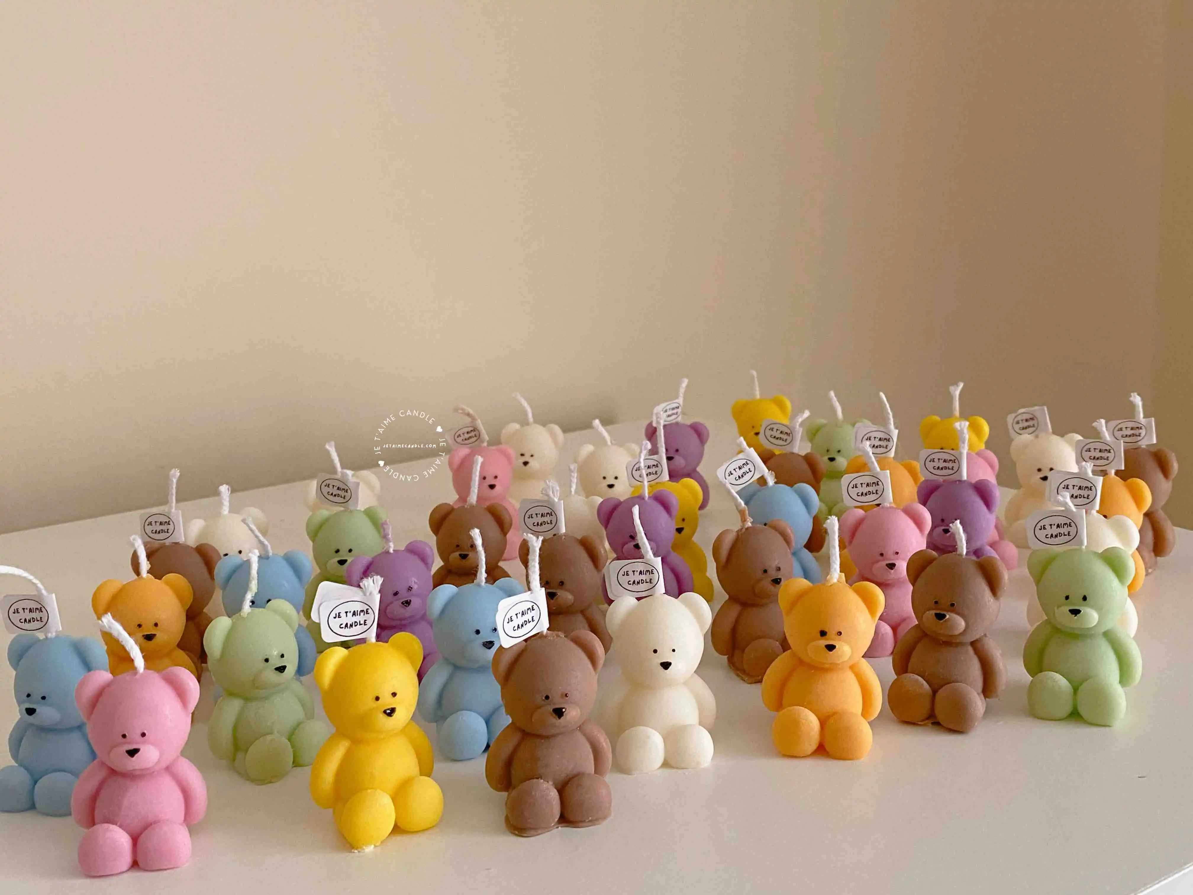 Unscented Mini Bear Candle with Bag - Image 31