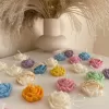 Explore these beautiful rose-shaped candles in vibrant colors like pink, blue, purple, yellow, green, and white. Perfect for weddings, baby showers, or special events, these handmade candles add a touch of elegance to any occasion