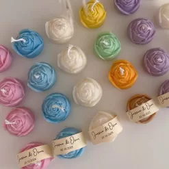 Mini Rose Candle Personalised Favor