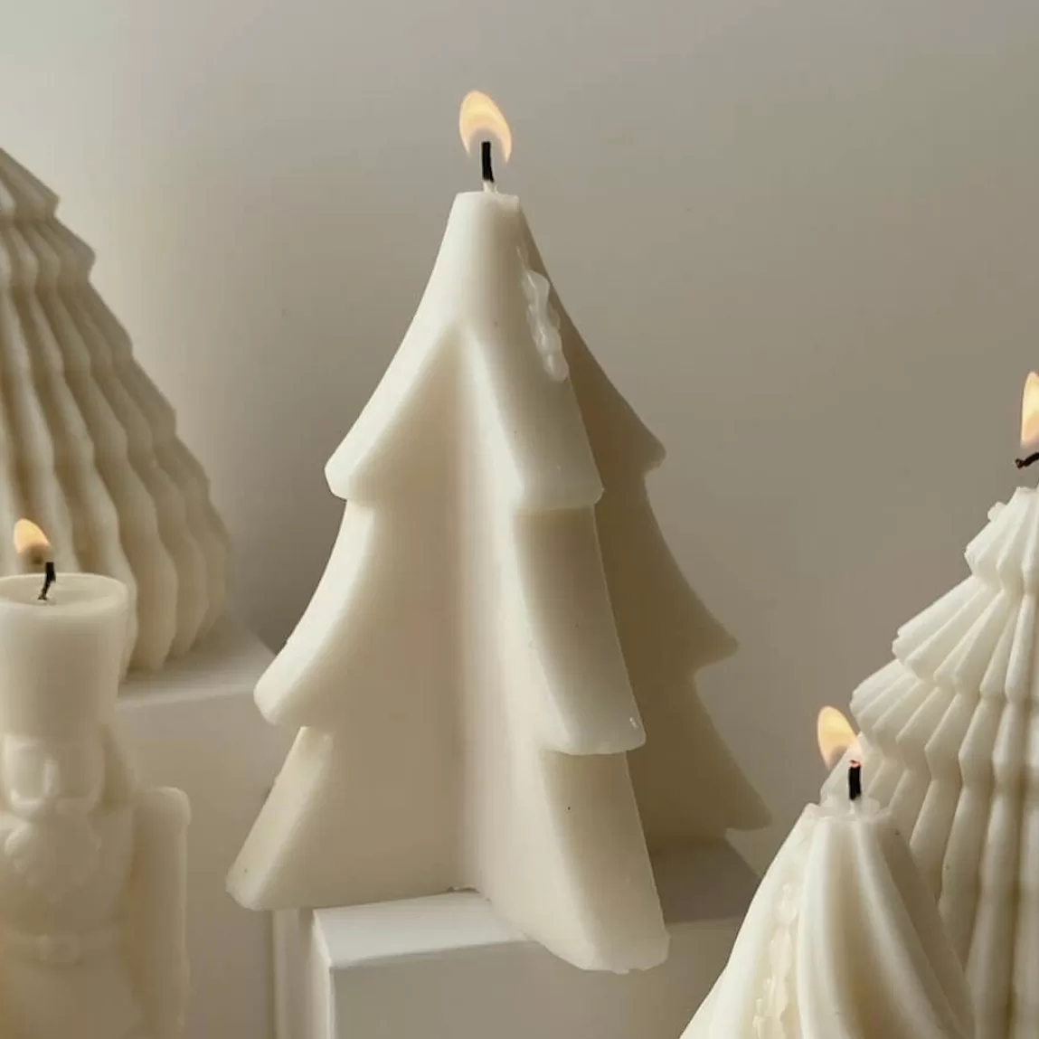 Abstract Christmas Tree Candle