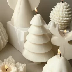 Unique Geometric Christmas Tree Candle