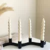 Spiral twist soy wax candles in pastel shades. Perfect for wedding tables, dinner parties, or modern home decor. Handmade and eco-friendly.